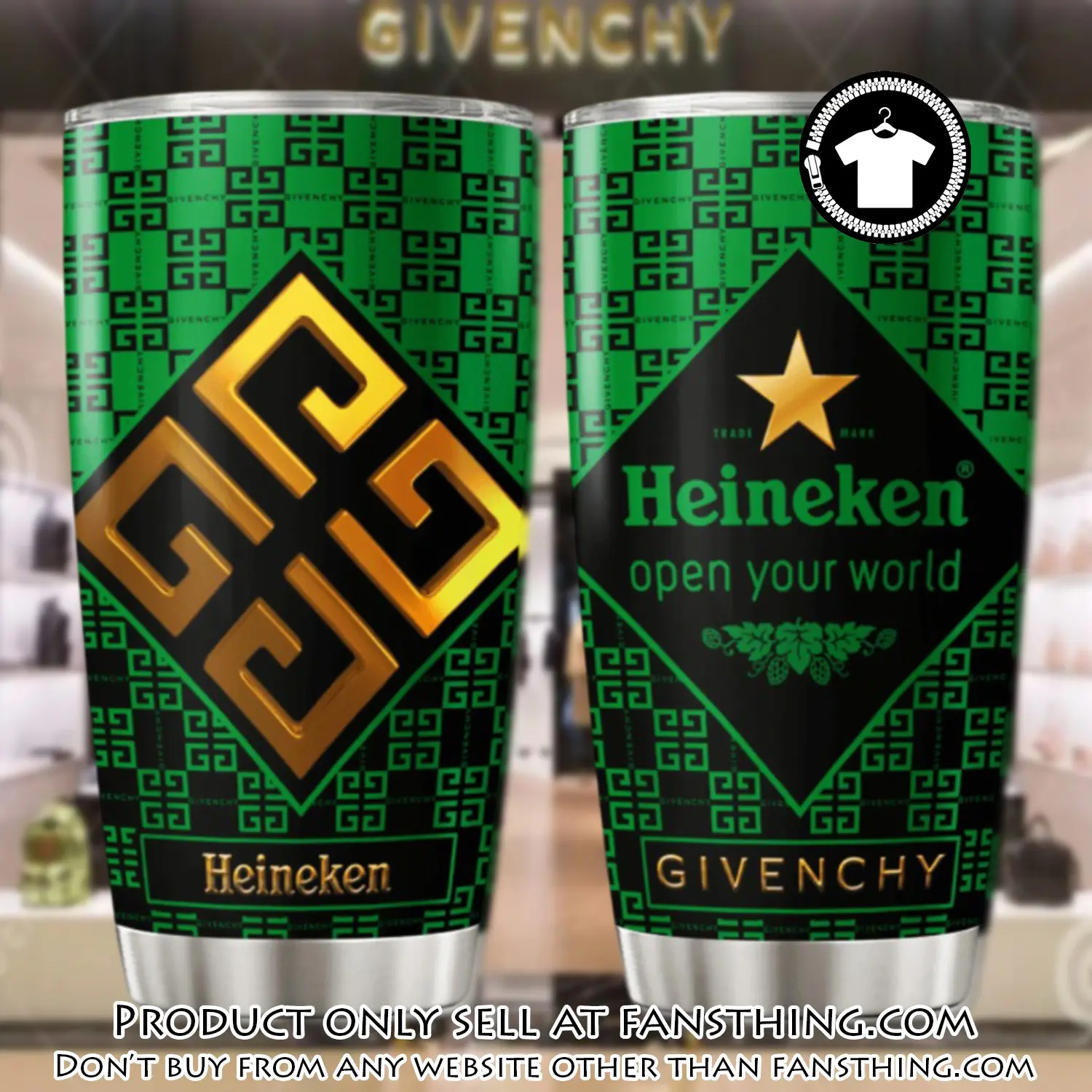 Givenchy heineken stainless steel tumbler 20oz30oz fst0028846